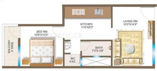 Shree Balaji Sarvesh Park (1BHK+1T (600 sq ft) 600 sq ft)