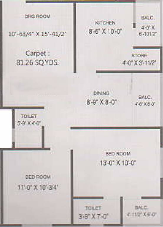 Shyam Hill (2BHK+2T (731.34 sq ft) 731.34 sq ft) Shyam Hill (2BHK+2T (731.34 sq ft) 731.34 sq ft)