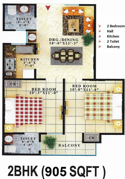 Creators Gayatri Vatika (2BHK+2T (905 sq ft) 905 sq ft) Creators Gayatri Vatika (2BHK+2T (905 sq ft) 905 sq ft)