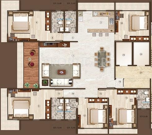 Dedhia Group Builders and Developers Nakshatra Floor Plan (5BHK+5T)
