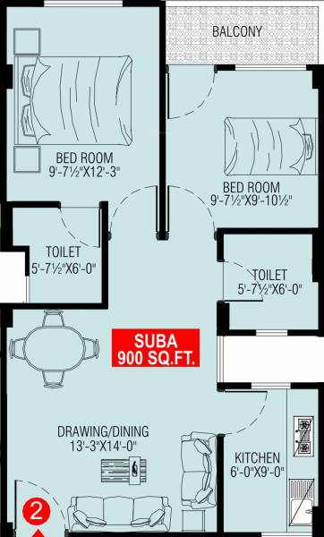 Shri Ratnam The Address (2BHK+2T (900 sq ft) 900 sq ft)