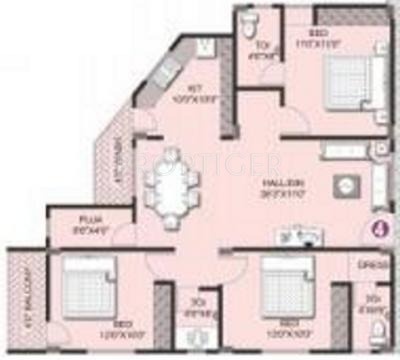 ARCA Arka Cubes (3BHK+3T (1,400 sq ft) 1400 sq ft)