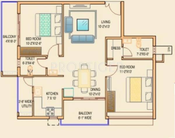 Moraj Waterfall Gateway (2BHK+2T (1,100 sq ft) 1100 sq ft) Moraj Waterfall Gateway (2BHK+2T (1,100 sq ft) 1100 sq ft)