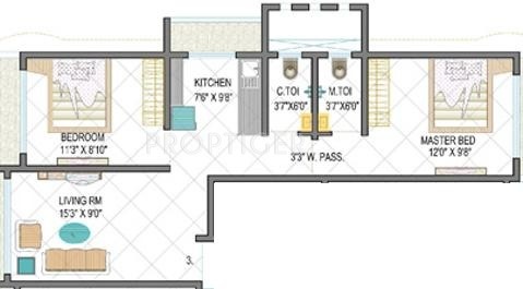 Aditya Trimurti (2BHK+2T (1,216 sq ft) 1216 sq ft)