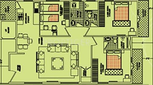 Tirumala Construction Tirumala Gardenia Floor Plan (3BHK+3T)