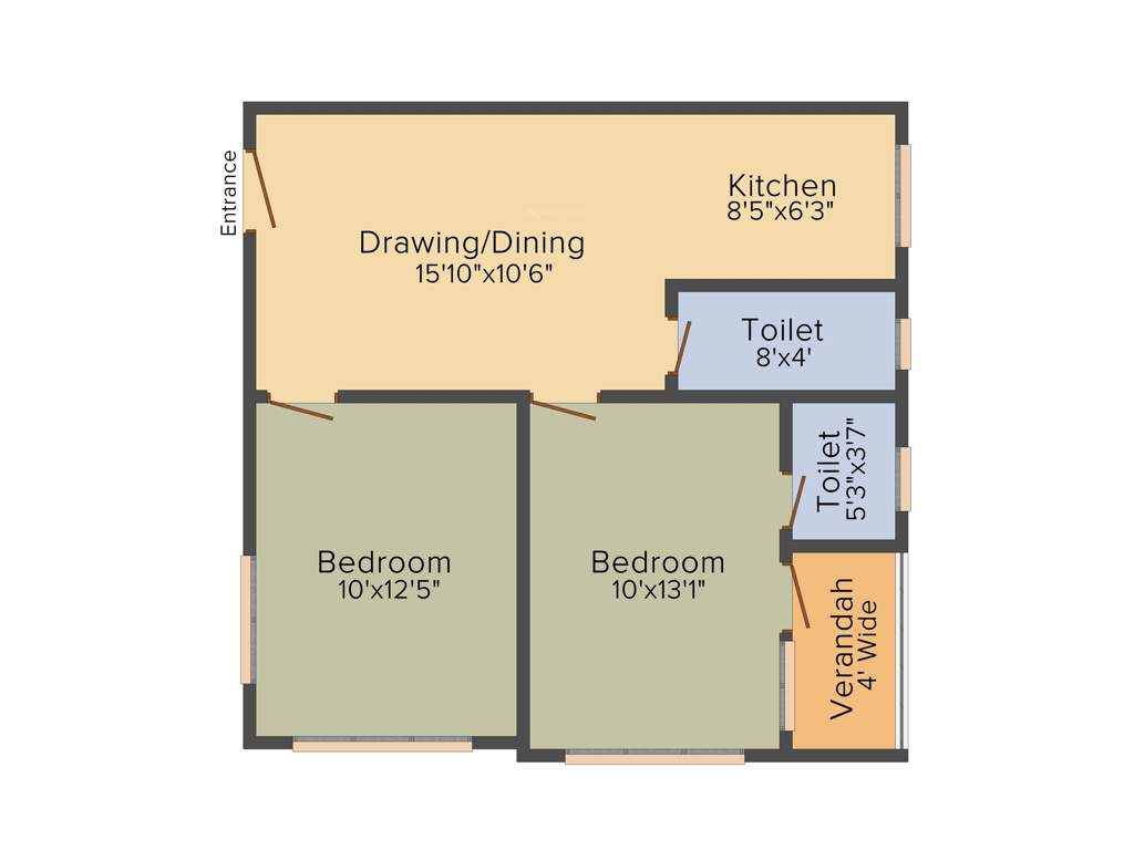 Artisan Residency (2BHK+2T (766.25 sq ft) 766.25 sq ft)