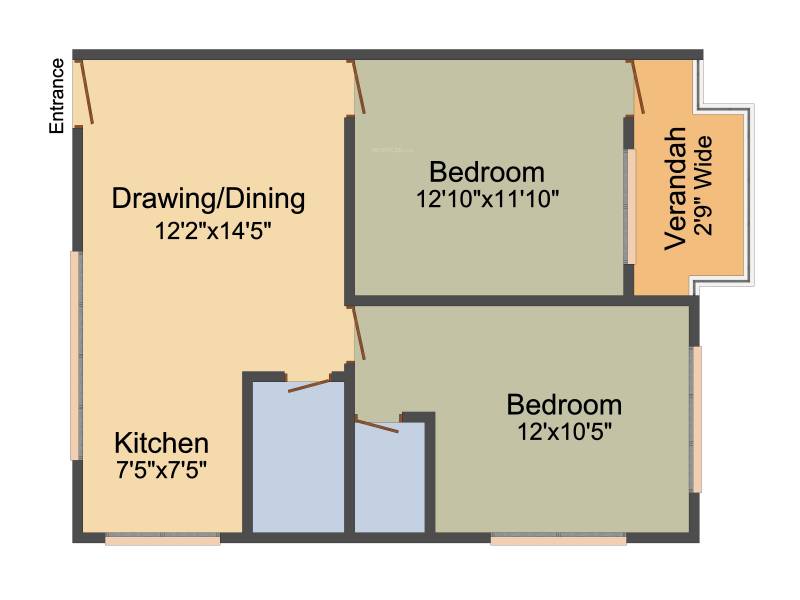 Artisan Residency (2BHK+2T (835 sq ft) 835 sq ft)