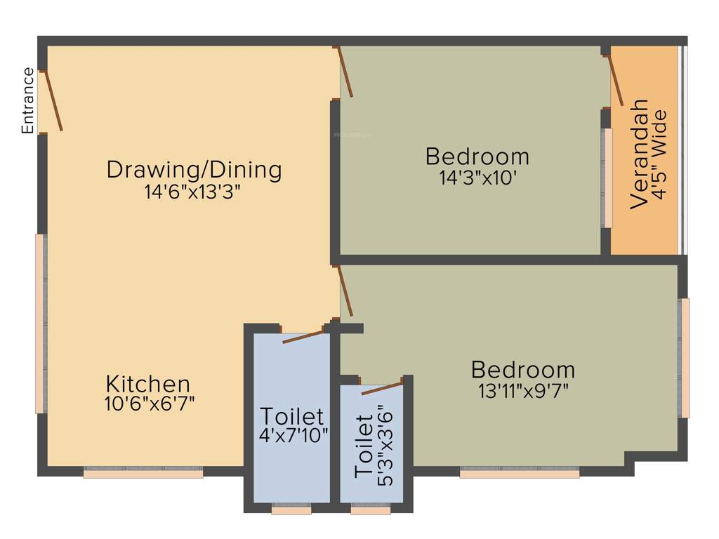 Artisan Residency (2BHK+2T (900 sq ft) 900 sq ft)
