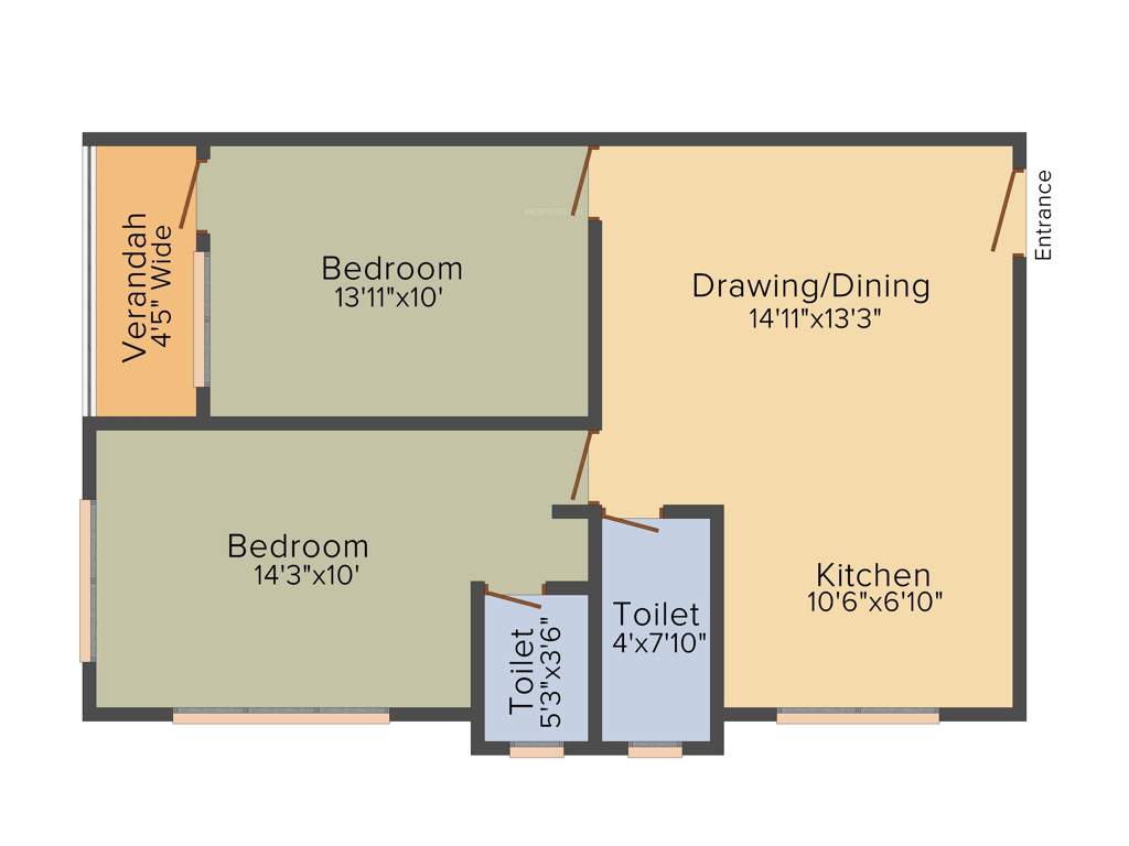 Artisan Residency (2BHK+2T (912.5 sq ft) 912.5 sq ft)