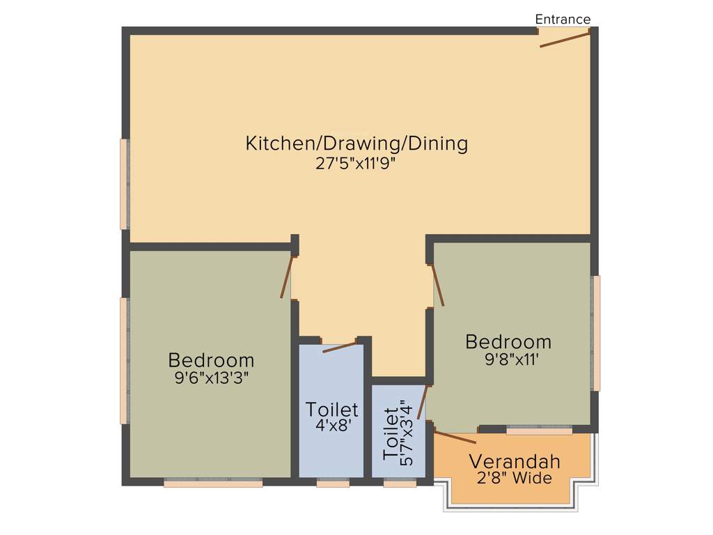 Artisan Residency (2BHK+2T (965 sq ft) 965 sq ft)