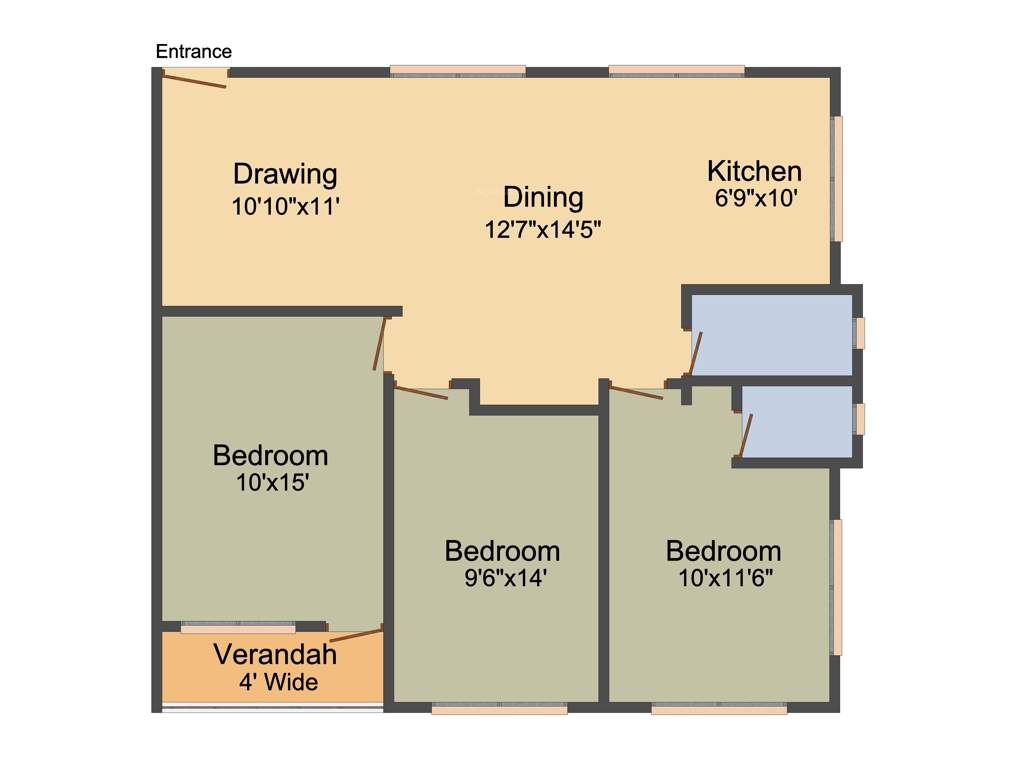 Artisan Residency (3BHK+3T (1,221 sq ft) 1221 sq ft)