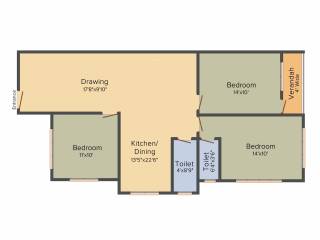 Artisan Residency (3BHK+3T (1,278.75 sq ft) 1278.75 sq ft)