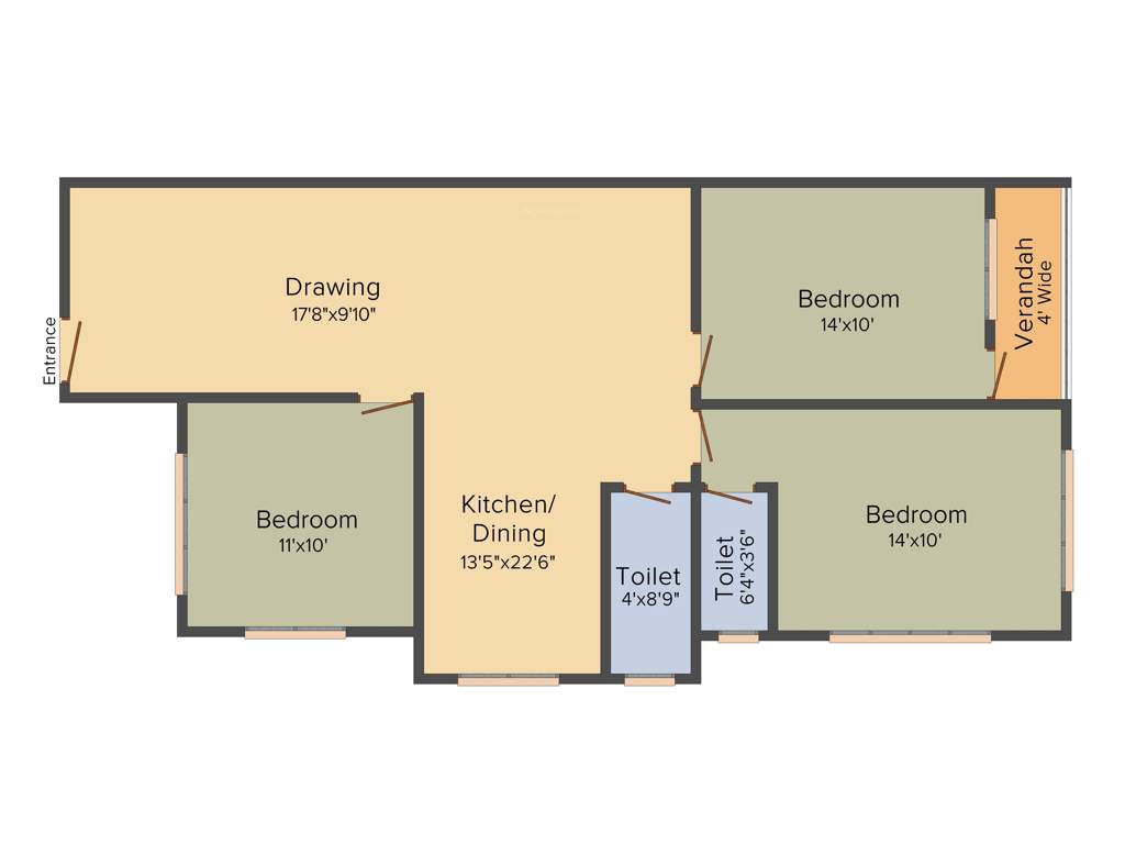 Artisan Residency (3BHK+3T (1,278.75 sq ft) 1278.75 sq ft)