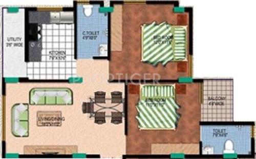 Tirumala Balaji Heights IV (2BHK+2T (1,050 sq ft) 1050 sq ft)