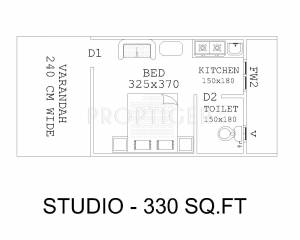 Manor (1BHK+1T (330 sq ft) 330 sq ft)  Manor (1BHK+1T (330 sq ft) 330 sq ft)