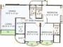 Ashish Sahyadri Floor Plan (3BHK+3T)