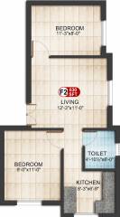 Asset ATH Grace (2BHK+1T (630 sq ft) 630 sq ft)