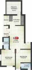 Asset ATH Grace (2BHK+2T (694 sq ft) 694 sq ft)