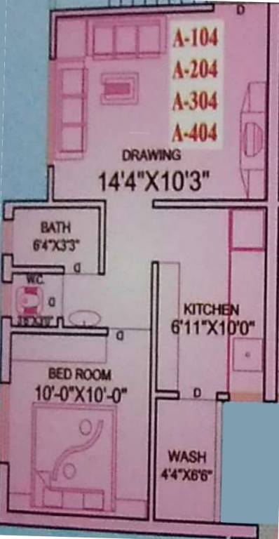 Nesha Sanket Apartment (1BHK+1T (419.36 sq ft) 419.36 sq ft)