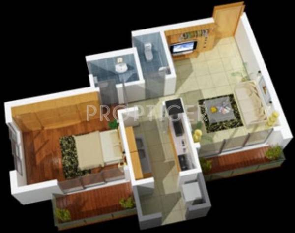 Damji Hiramani Enclave (1BHK+1T (327.01 sq ft) 327.01 sq ft)