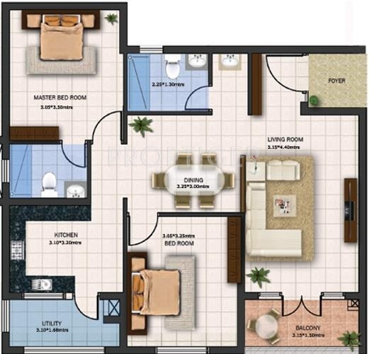 Aarna Blue Malibu (2BHK+2T (1,251 sq ft) 1251 sq ft) Aarna Blue Malibu (2BHK+2T (1,251 sq ft) 1251 sq ft)