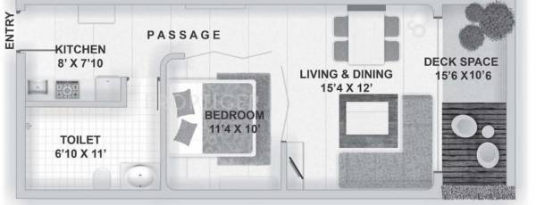 Aaress The Eternal Wave (1BHK+1T (850 sq ft) 850 sq ft) Aaress The Eternal Wave (1BHK+1T (850 sq ft) 850 sq ft)