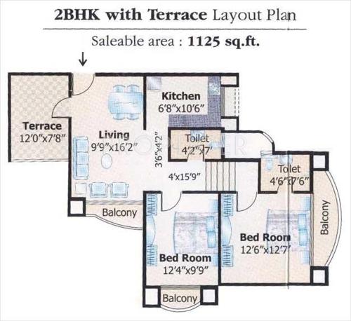 V R Mittal Builder Keshav Kunj 2 (2BHK+2T (1,125 sq ft) 1125 sq ft)