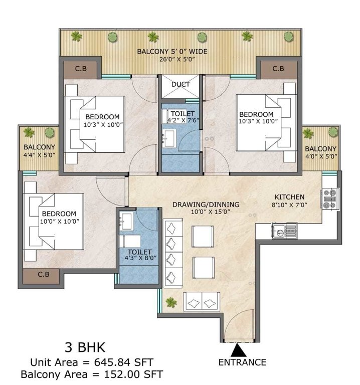 Adore Happy Homes Exclusive Tower K To T