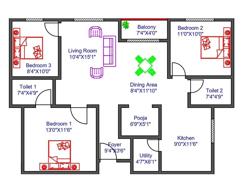 tvs emerald green enclave Floor Plan Floor Plan