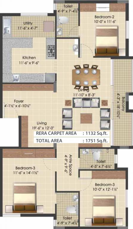 TVS Emerald Green Enclave (3BHK+3T (1,751 sq ft) 1751 sq ft) TVS Emerald Green Enclave (3BHK+3T (1,751 sq ft) 1751 sq ft)