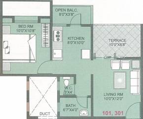 Om Shilp (1BHK+1T (469.10 sq ft) 469.1 sq ft)