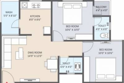 Shree Ashtavinayak Laxmi Kunj Residency (2BHK+2T (990 sq ft) 990 sq ft)