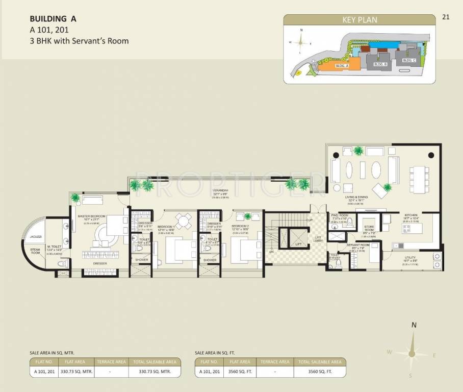 Marvel Bellaza (3BHK+3T (3,560 sq ft) 3560 sq ft)