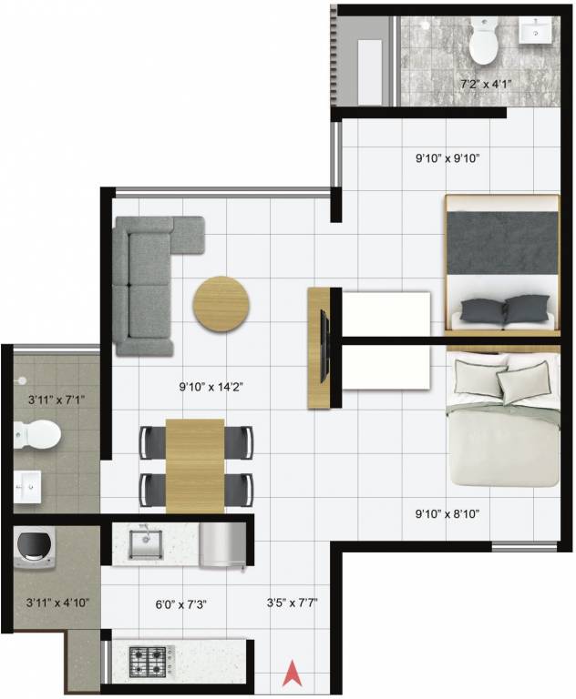 Icon Iconest 3 (2BHK+2T (655 sq ft) 655 sq ft) Icon Iconest 3 (2BHK+2T (655 sq ft) 655 sq ft)