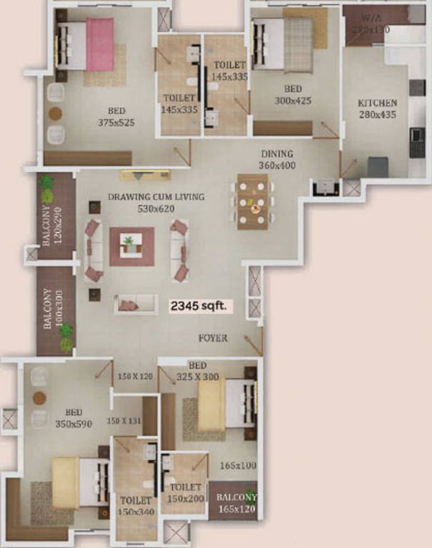 Trinity New Castle (4BHK+4T (2,345 sq ft) 2345 sq ft) Trinity New Castle (4BHK+4T (2,345 sq ft) 2345 sq ft)