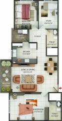 MH Alta Monte (3BHK+3T (1,600 sq ft) 1600 sq ft)
