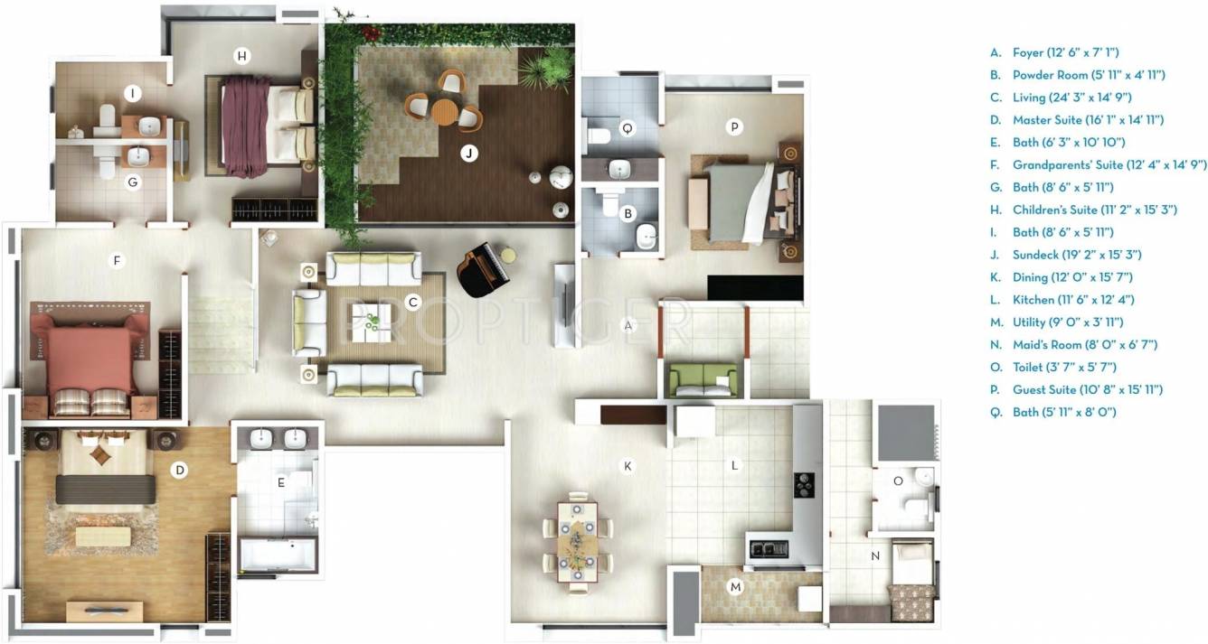 Geras Verbena High Rise (4BHK+4T (3,100 sq ft) Servant Room 3100 sq ft) Geras Verbena High Rise (4BHK+4T (3,100 sq ft) Servant Room 3100 sq ft)