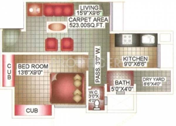 JS Shreenath Villa (1BHK+1T (707 sq ft) 707 sq ft)