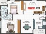 SVL Lotus Pearl (2BHK+2T (1,215 sq ft) 1215 sq ft)