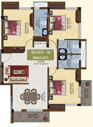 Star Star Grandeur (3BHK+3T (1,664 sq ft) 1664 sq ft) Star Star Grandeur (3BHK+3T (1,664 sq ft) 1664 sq ft)