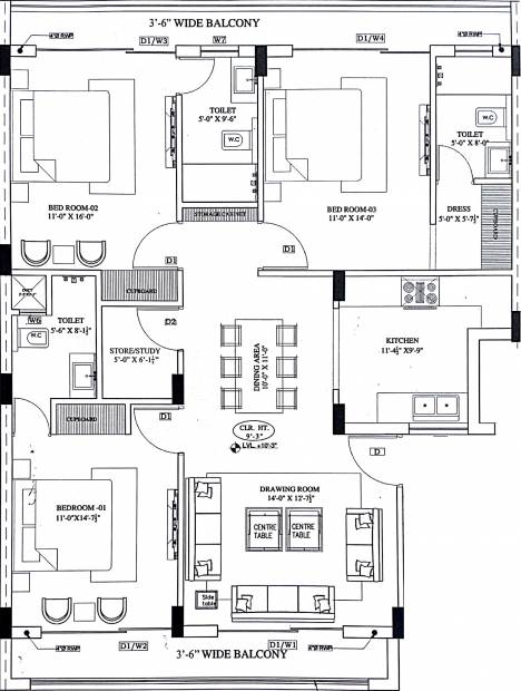 Joy Homes Plot No F2 0166 And F2 0167 (3BHK+3T (1,282.20 sq ft) 1282.2 sq ft)