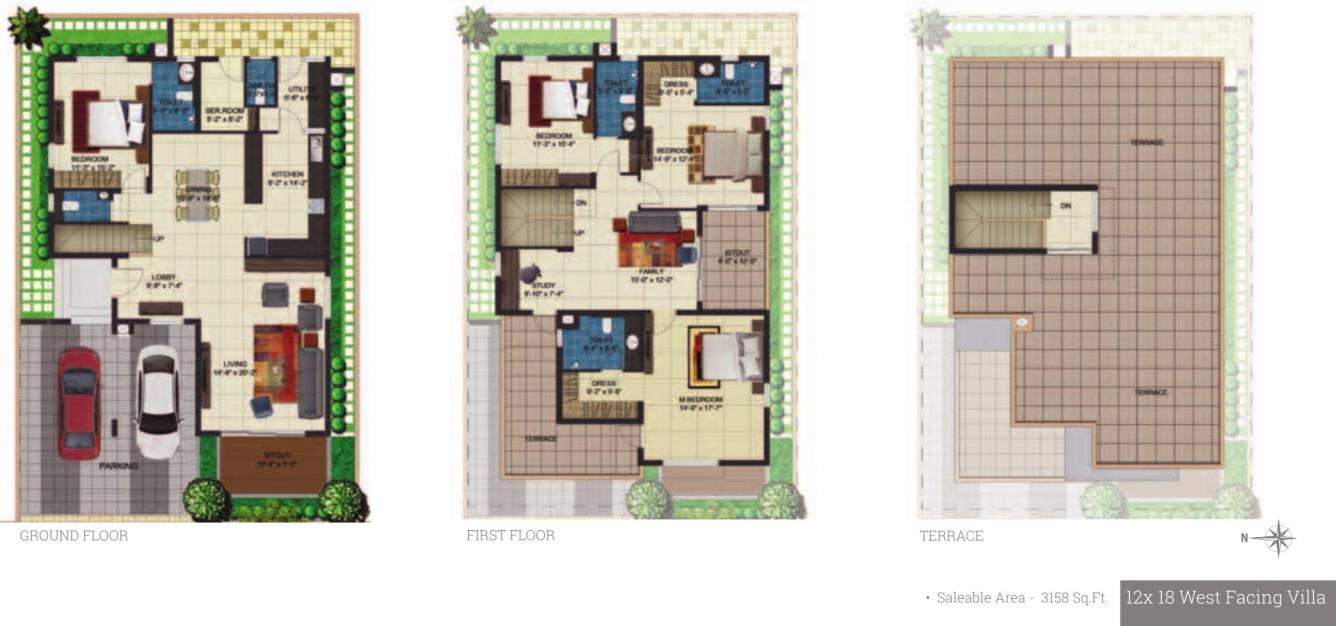 Inner Urban Serenity (4BHK+5T (3,158 sq ft) + Servant Room 3158 sq ft) Inner Urban Serenity (4BHK+5T (3,158 sq ft) + Servant Room 3158 sq ft)