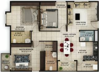 TG Arte (3BHK+3T (1,520 sq ft) 1520 sq ft) TG Arte (3BHK+3T (1,520 sq ft) 1520 sq ft)