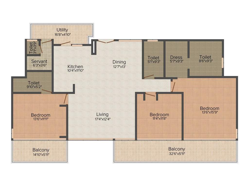 Ireo The Grand Arch (3BHK+3T (2163 sq ft) 2163 sq ft)