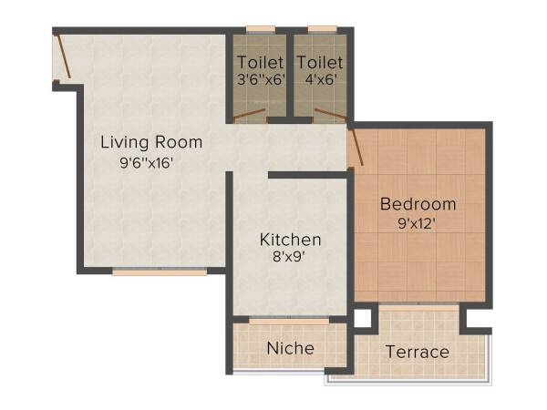 Vinay Unique Residency ( 730 sq ft) Vinay Unique Residency ( 730 sq ft)