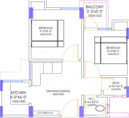 Malani Heights (1BHK+1T (320.66 sq ft) + Study Room 320.66 sq ft) Malani Heights (1BHK+1T (320.66 sq ft) + Study Room 320.66 sq ft)