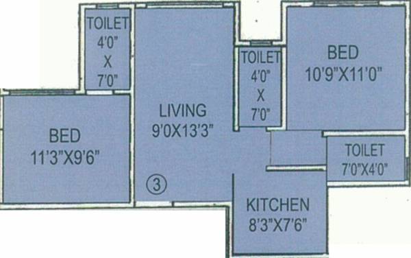 Emmanuel Carnival Residency 2 (1BHK+1T (635 sq ft) 635 sq ft)