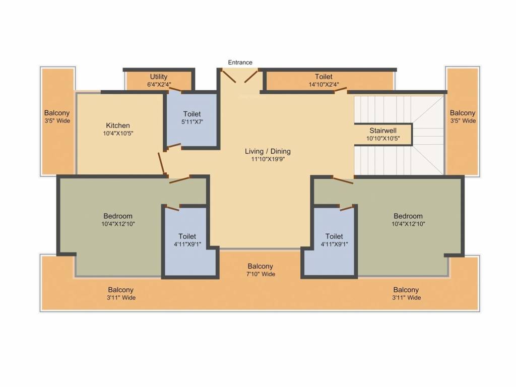 Crescent Aria (2BHK (2949 sq ft) 2949 sq ft)