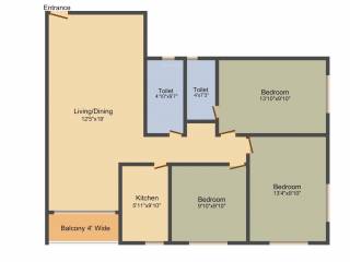 Ganges Puja Ganges (3BHK (1215 sq ft) 1215 sq ft) Ganges Puja Ganges (3BHK (1215 sq ft) 1215 sq ft)