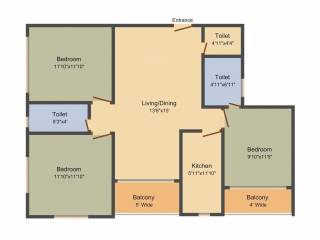Ganges Puja Ganges (3BHK (1275 sq ft) 1275 sq ft) Ganges Puja Ganges (3BHK (1275 sq ft) 1275 sq ft)